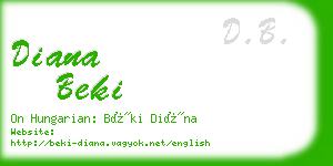 diana beki business card